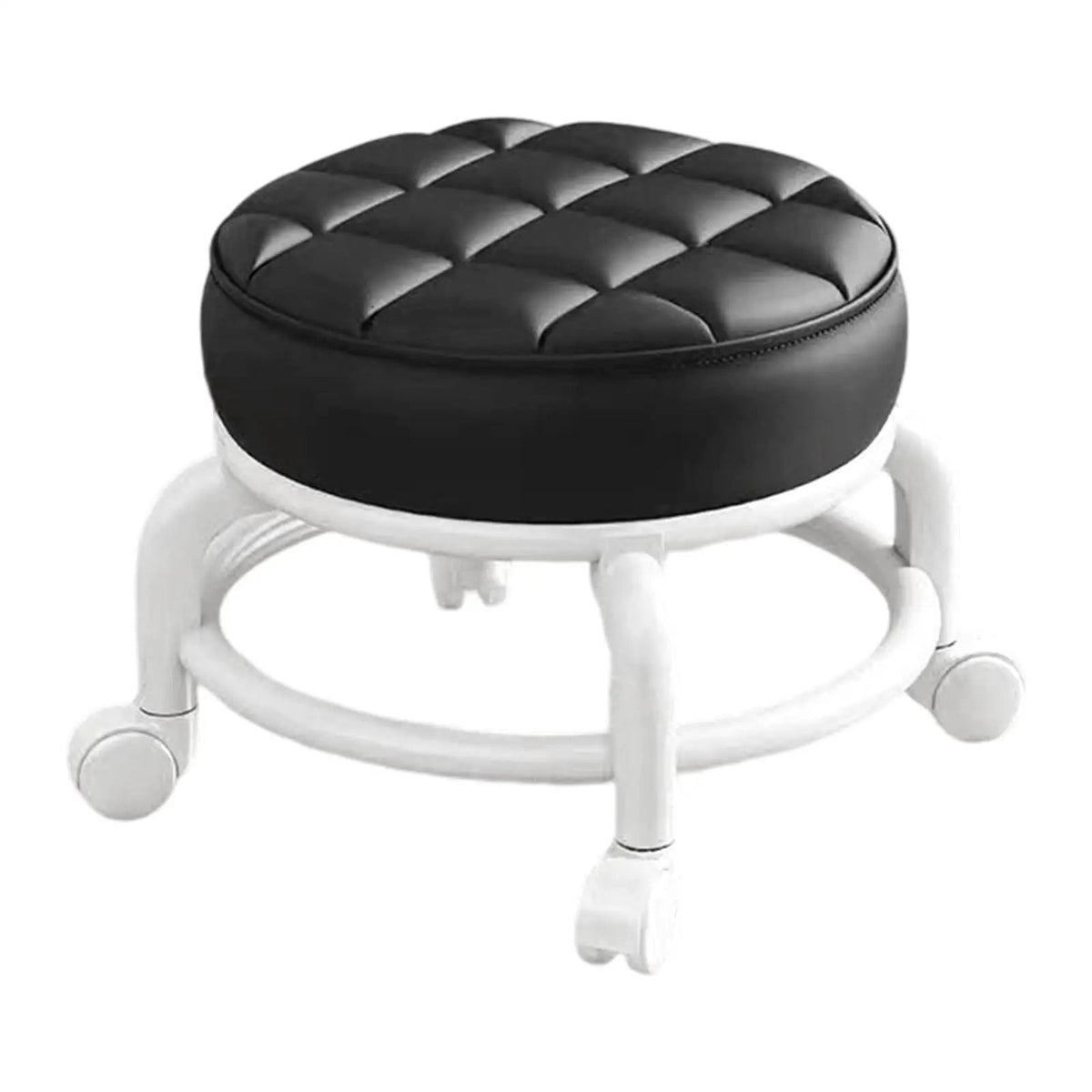 360° Rotating Low Roller Seat Stool Kids Women Heavy Duty Pulley Wheels Stool for Living Room Barber Shop Garage Home Salons - Smoothy Home