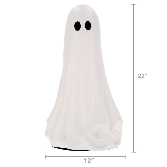 My Texas House Halloween Large Ghost Decoration, Black and White, 22"
