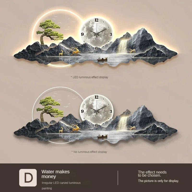 Design Luxury Wall Clocks Living Room Led Aesthetic Minimalist Wall Watch Silent Fashion Nordic Horloge Murale Home Decoration - Smoothy Home