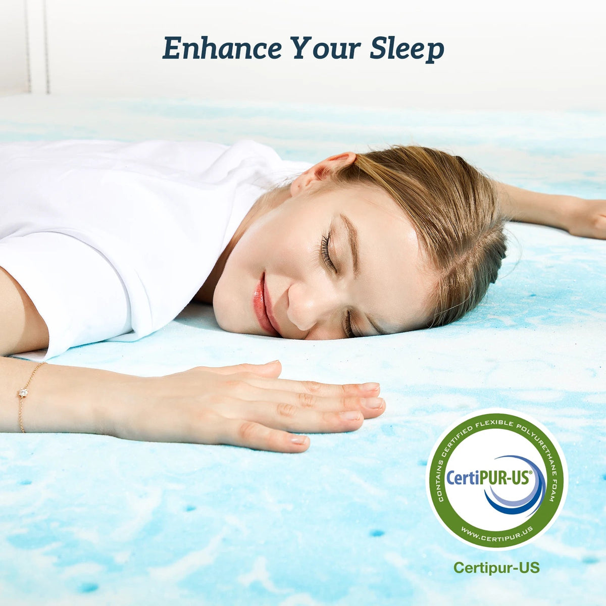 Gel Memory Foam Mattress Topper - Smoothy Home