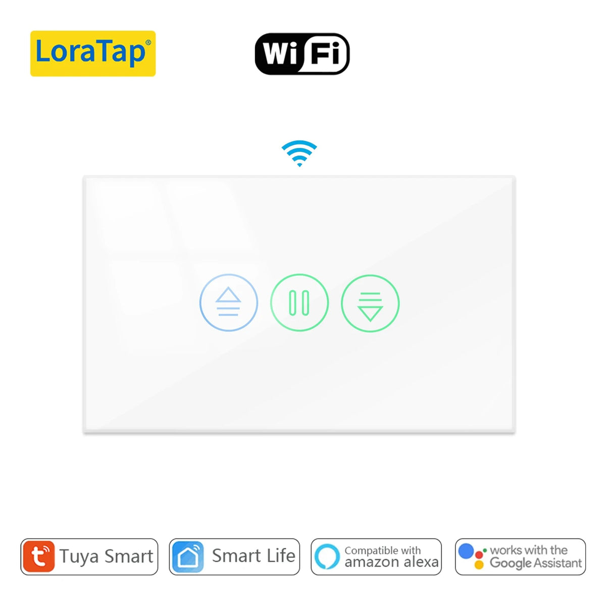 LoraTap Tuya Smart Curtain Switch Percentage Remote Control Google Assistant Alexa Home Automation - Smoothy Home