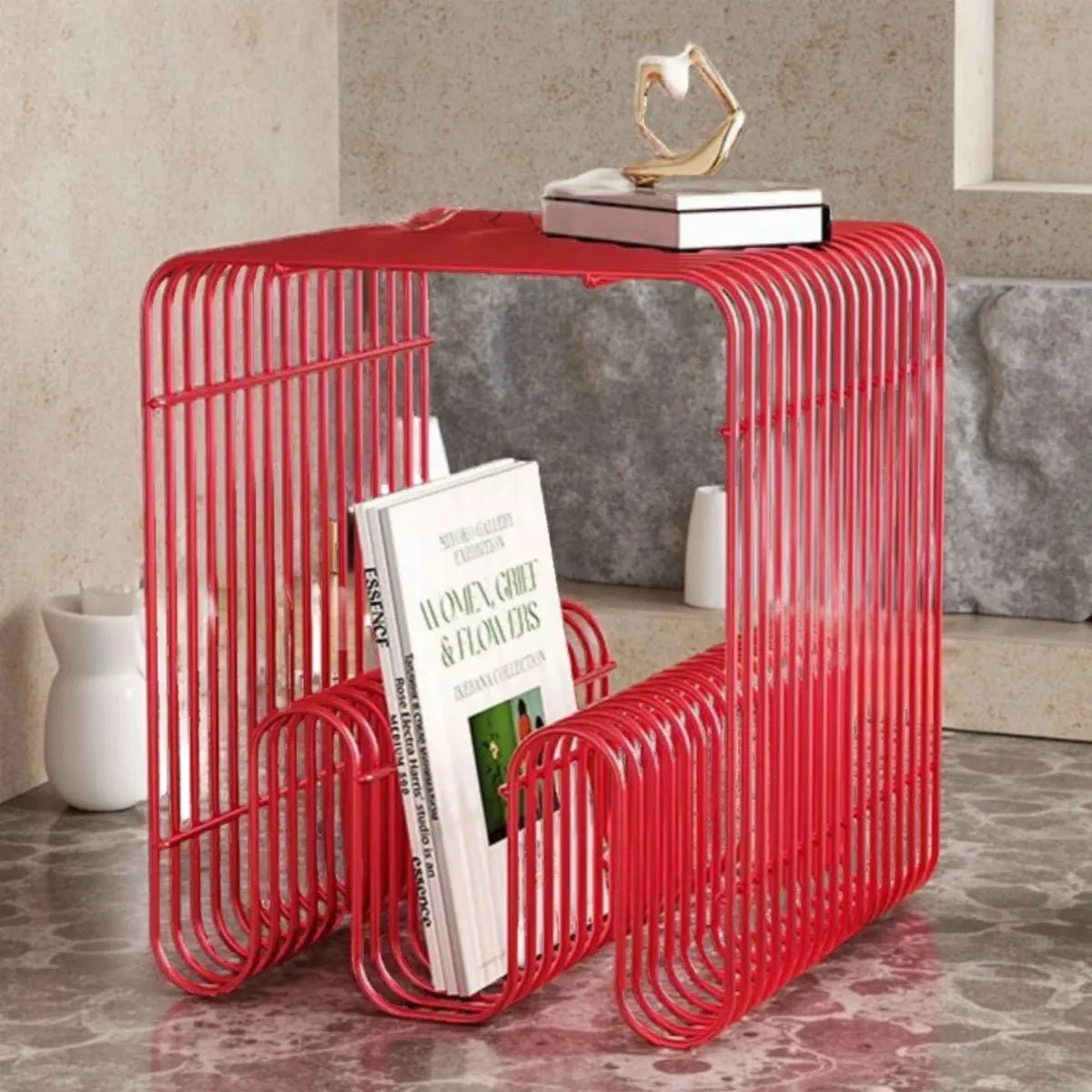 Modern Minimalist Metal Shelf - Versatile Wall/Floor Organizer for Coffee Table, Sofa Side, or Bedside Storage - Smoothy Home