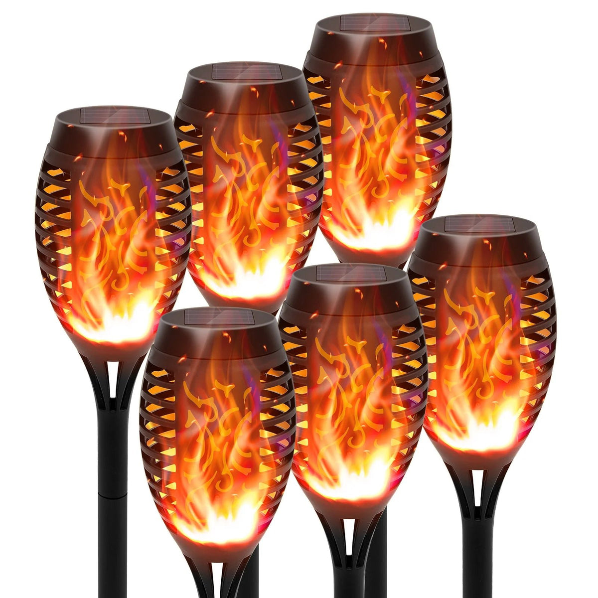 Solar Lights Outdoor LED 4/6/812Pcs Solar Torch Lights with Flickering Flame Waterproof Garden Decoration Lawn Path Yard Patio - Smoothy Home