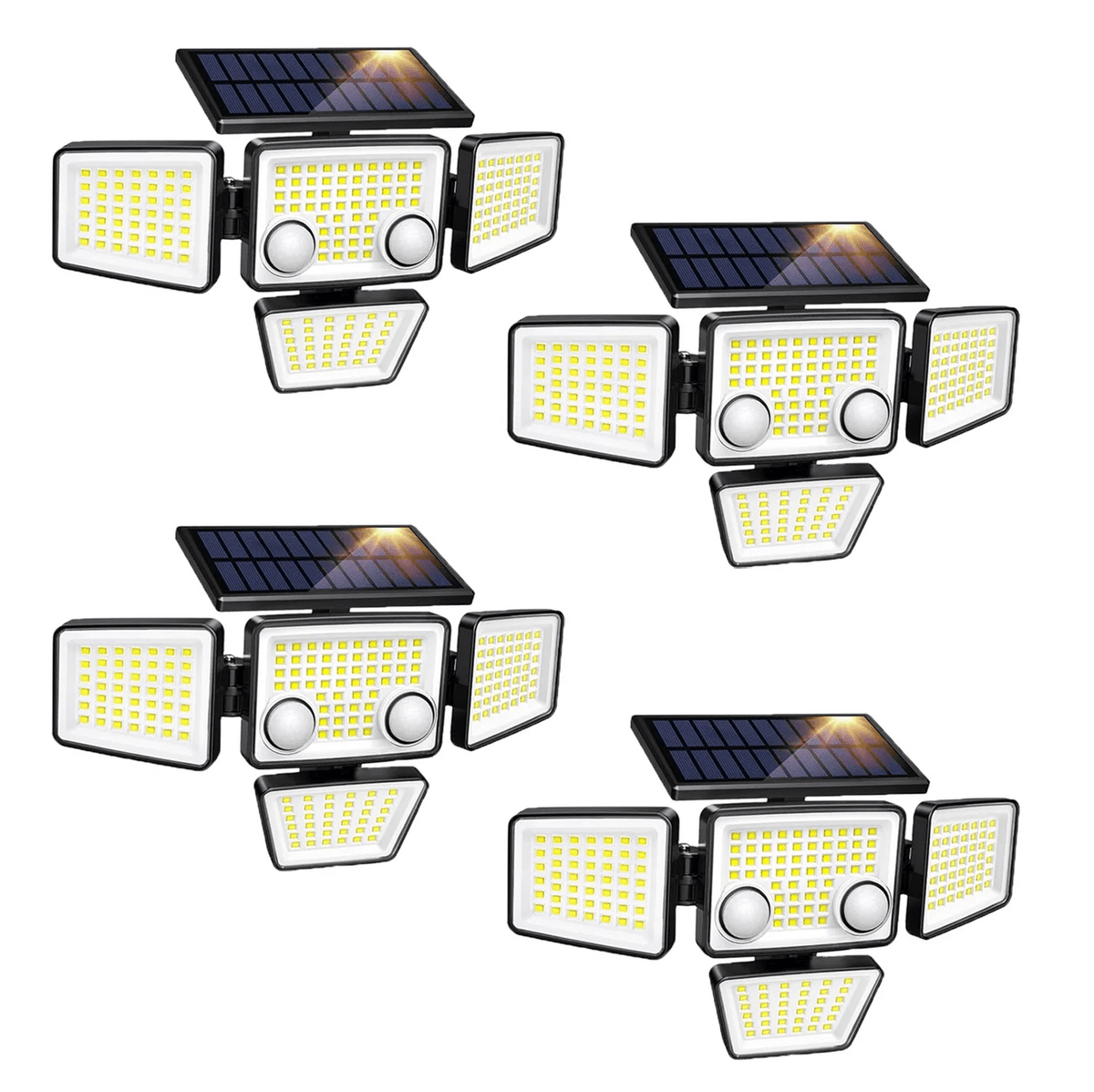 Solar Outdoor Lights - 3000LM 188 LED Motion Sensor Lights Solar Flood Security Lights for Backyard Yard Patio - Smoothy Home