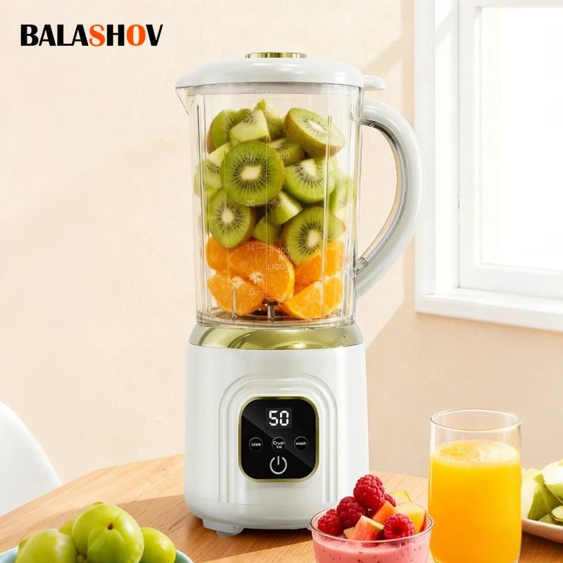1000 ML Household Juicer Blender Dual-blade digital display juicer USB Rechargeable Ice Crusher Electric Fruit Juice Machine - Smoothy Home