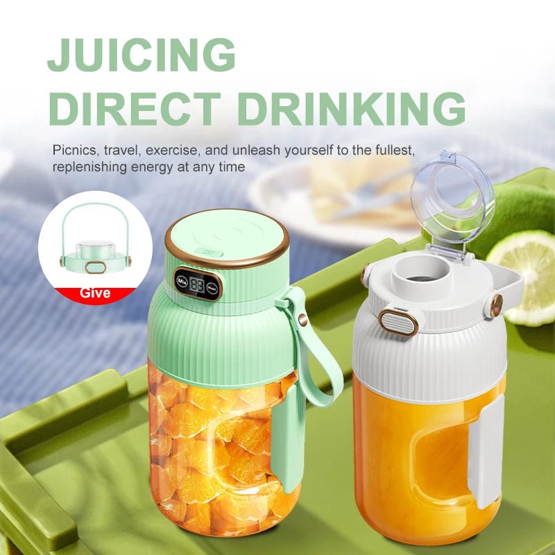 1000ML Portable Juicer Blender Fruit Juicer USB Charging Lemon Orange Fruit Juicing Cup Smoothie Blender Machine Kitchen Tools - Smoothy Home