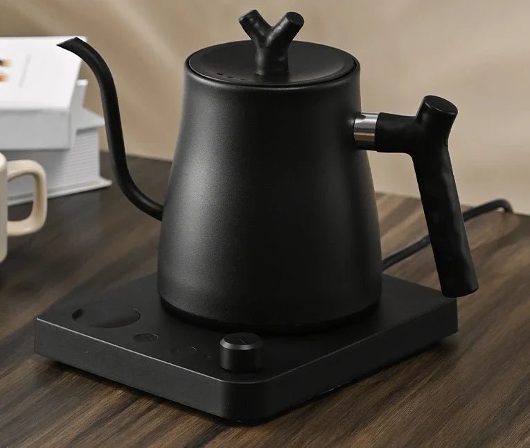 1000W Electric Gooseneck Kettle 1000ml 304 Stainless Steel Coffee Pot Intelligent Constant Temperature LED Display for CoffeeTea - Smoothy Home