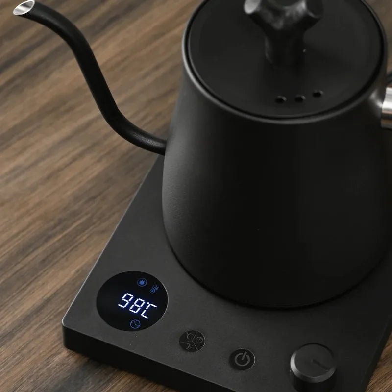 1000W Electric Gooseneck Kettle 1000ml 304 Stainless Steel Coffee Pot Intelligent Constant Temperature LED Display for CoffeeTea - Smoothy Home