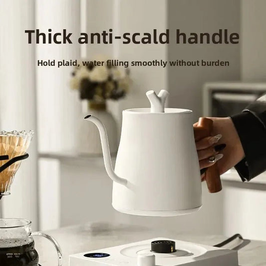 1000W Electric Gooseneck Kettle 1000ml 304 Stainless Steel Coffee Pot Intelligent Constant Temperature LED Display for CoffeeTea - Smoothy Home