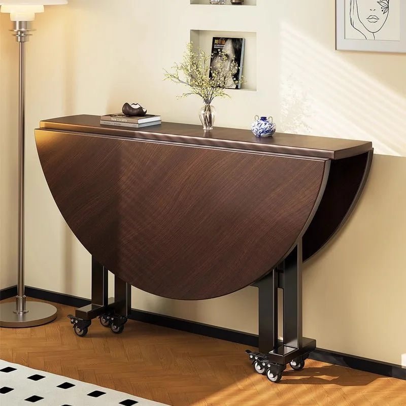 100/120cm round Dining Table for Home Living Room Portable Foldable And Storage Table for Kitchen And Restaurant - Smoothy Home