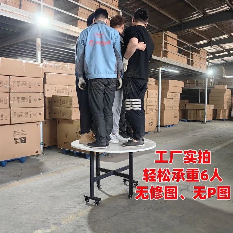 100/120cm round Dining Table for Home Living Room Portable Foldable And Storage Table for Kitchen And Restaurant - Smoothy Home