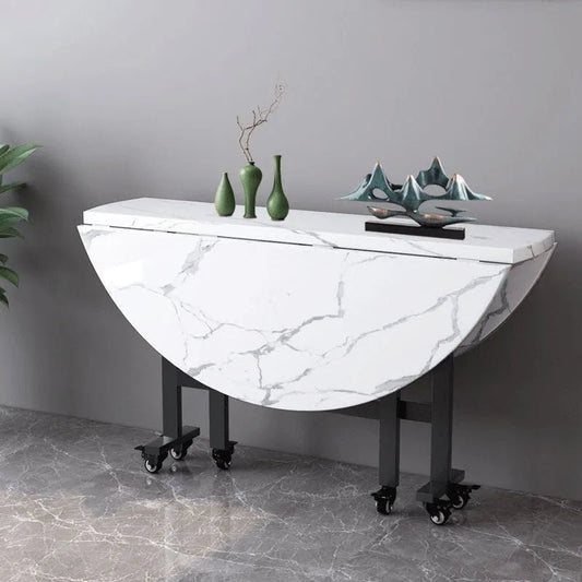 100/120cm round Dining Table for Home Living Room Portable Foldable And Storage Table for Kitchen And Restaurant - Smoothy Home