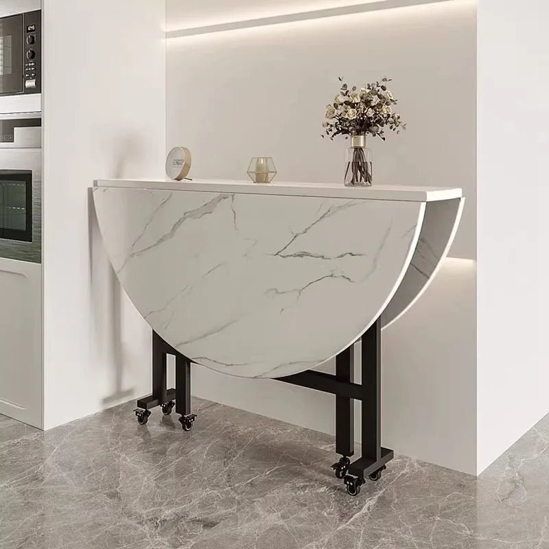 100/120cm round Dining Table for Home Living Room Portable Foldable And Storage Table for Kitchen And Restaurant - Smoothy Home