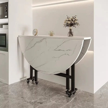 100/120cm round Dining Table for Home Living Room Portable Foldable And Storage Table for Kitchen And Restaurant - Smoothy Home