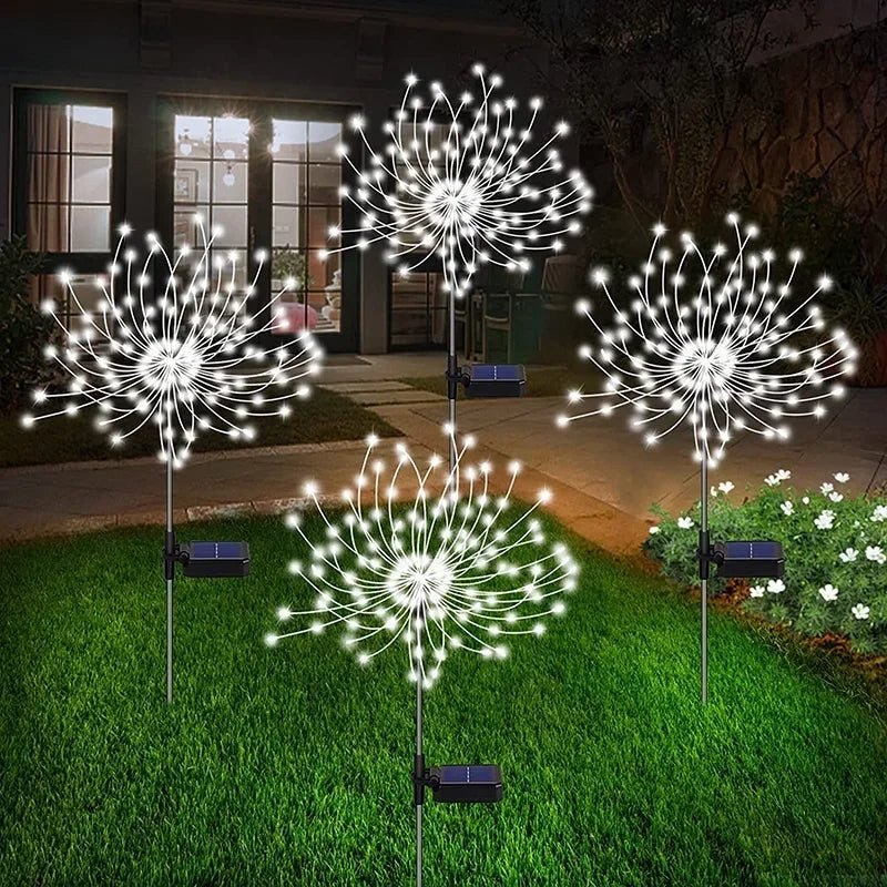 1/2/4Pcs Solar LED Firework Fairy Light Outdoor Garden Decoration Lawn Pathway Light For Patio Yard Party Christmas Wedding - Smoothy Home