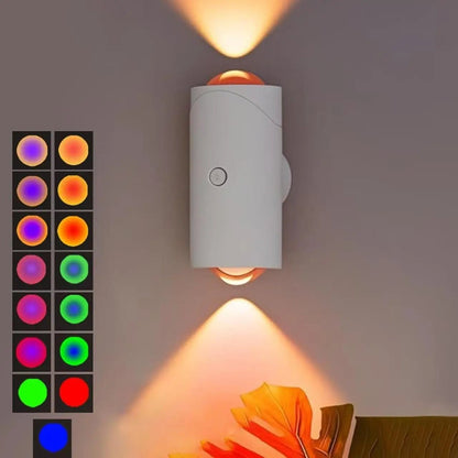 1/2/4PCS USB Rechargeable RGB LED Night Lights with Motion Sensor Wall Lamp Dimmable Ambient Light for Indoor Bedroom Porch Step - Smoothy Home