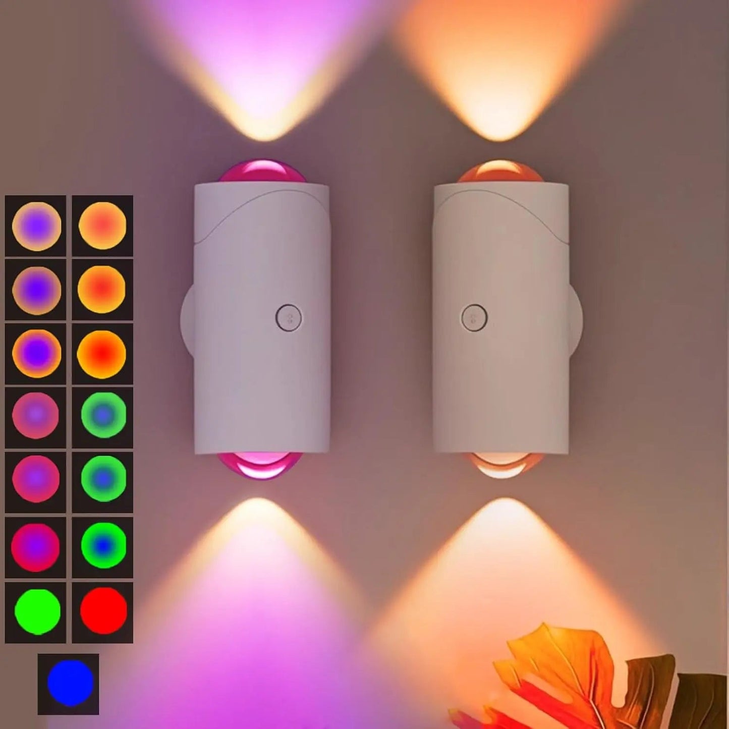 1/2/4PCS USB Rechargeable RGB LED Night Lights with Motion Sensor Wall Lamp Dimmable Ambient Light for Indoor Bedroom Porch Step - Smoothy Home