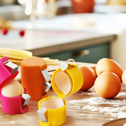 1/2pcs Multifunctional Egg Shell Opener Handheld Egg Cracker Separator Tool Eggshell Cutter Easy Open Kitchen Gadget for Raw Egg - Smoothy Home