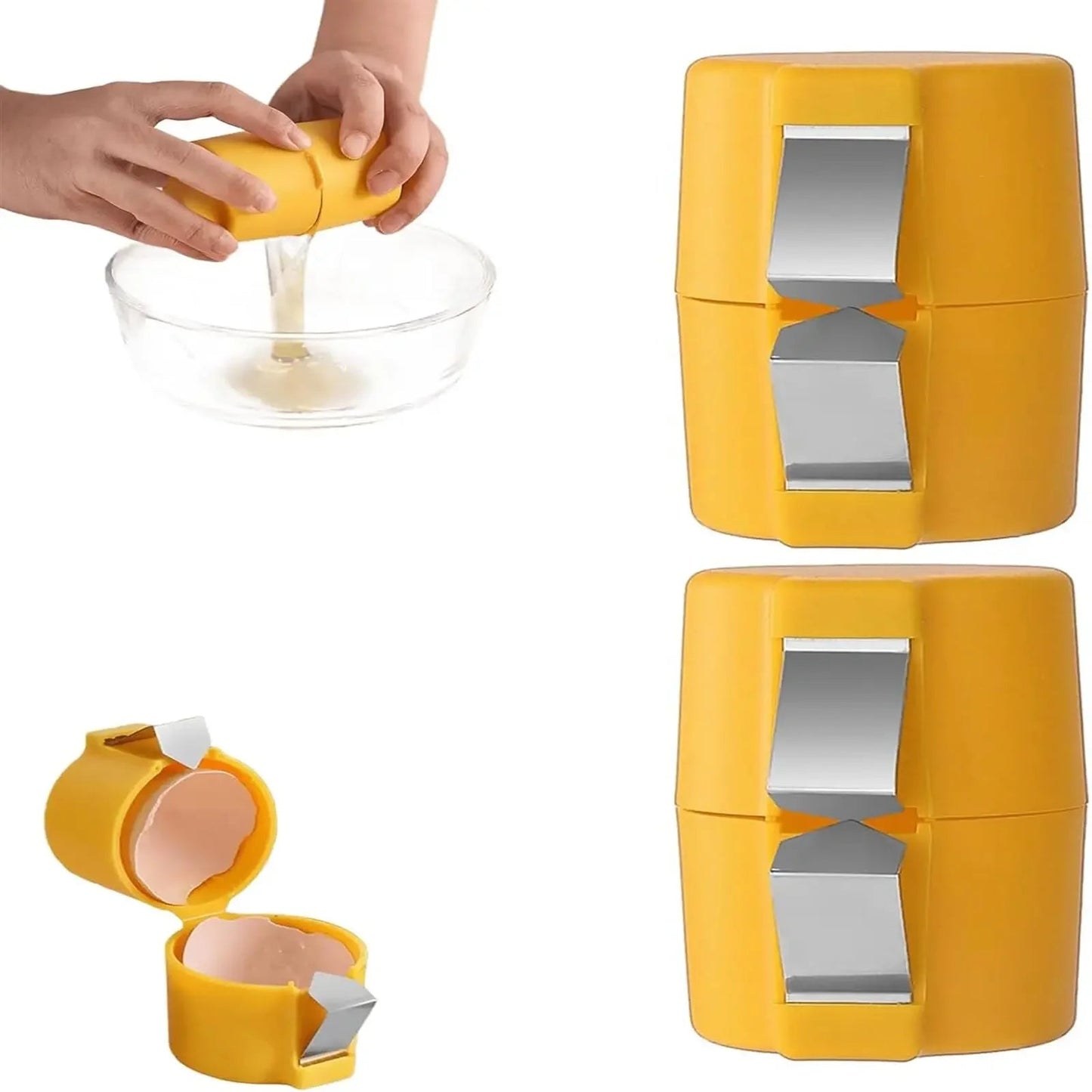 1/2pcs Multifunctional Egg Shell Opener Handheld Egg Cracker Separator Tool Eggshell Cutter Easy Open Kitchen Gadget for Raw Egg - Smoothy Home