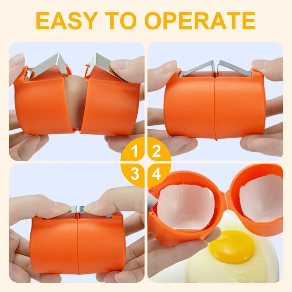 1/2pcs Multifunctional Egg Shell Opener Handheld Egg Cracker Separator Tool Eggshell Cutter Easy Open Kitchen Gadget for Raw Egg - Smoothy Home