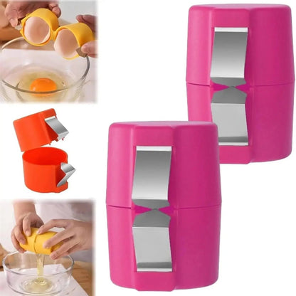 1/2pcs Multifunctional Egg Shell Opener Handheld Egg Cracker Separator Tool Eggshell Cutter Easy Open Kitchen Gadget for Raw Egg - Smoothy Home