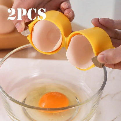 1/2pcs Multifunctional Egg Shell Opener Handheld Egg Cracker Separator Tool Eggshell Cutter Easy Open Kitchen Gadget for Raw Egg - Smoothy Home