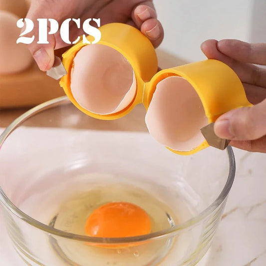 1/2pcs Multifunctional Egg Shell Opener Handheld Egg Cracker Separator Tool Eggshell Cutter Easy Open Kitchen Gadget for Raw Egg - Smoothy Home