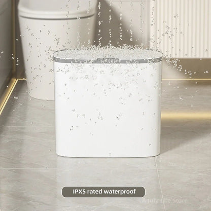 14L Smart Sensor Trash Can Wall Mounted Automatic Wastebasket Waterproof Electric Waste Bin Waste Paper Bucket Dustbin White New - Smoothy Home