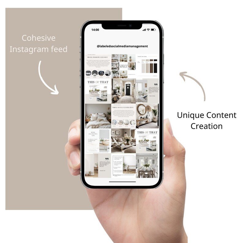 150 Ready-to-Post Interior Design Social Media Posts | Canva Editable Templates | Volume 1 | Instagram & Pinterest Content - Smoothy Home