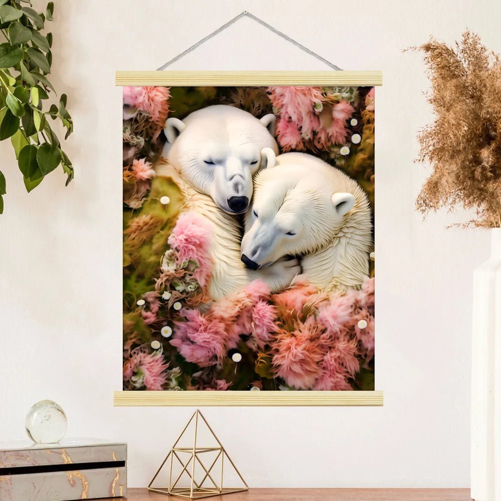 1pc 2D Flat Frameless Phoenix Fire Animal Canvas Art Scroll Hanging Posters Print,Modern Mythical Firebird Wall Decor - Smoothy Home