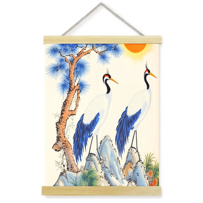 1pc 2D Flat Frameless Phoenix Fire Animal Canvas Art Scroll Hanging Posters Print,Modern Mythical Firebird Wall Decor - Smoothy Home