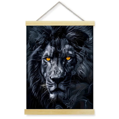1pc 2D Flat Frameless Phoenix Fire Animal Canvas Art Scroll Hanging Posters Print,Modern Mythical Firebird Wall Decor - Smoothy Home