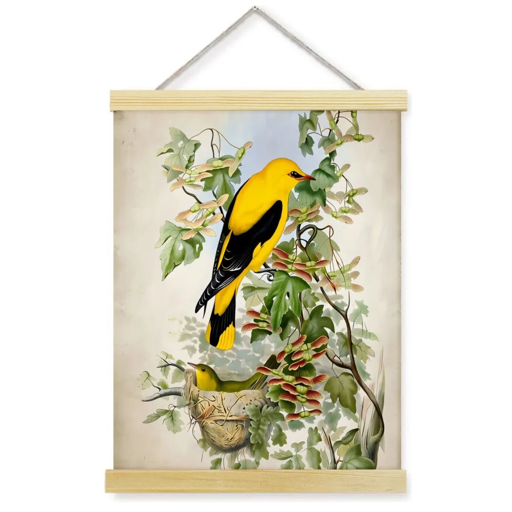 1pc 2D Flat Frameless Phoenix Fire Animal Canvas Art Scroll Hanging Posters Print,Modern Mythical Firebird Wall Decor - Smoothy Home