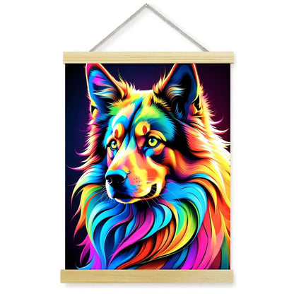 1pc 2D Flat Frameless Phoenix Fire Animal Canvas Art Scroll Hanging Posters Print,Modern Mythical Firebird Wall Decor - Smoothy Home