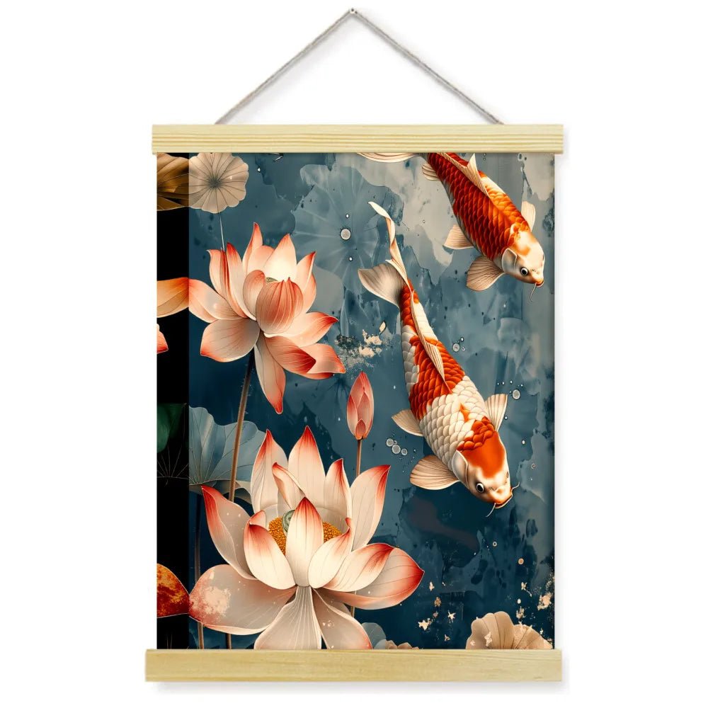 1pc 2D Flat Frameless Phoenix Fire Animal Canvas Art Scroll Hanging Posters Print,Modern Mythical Firebird Wall Decor - Smoothy Home