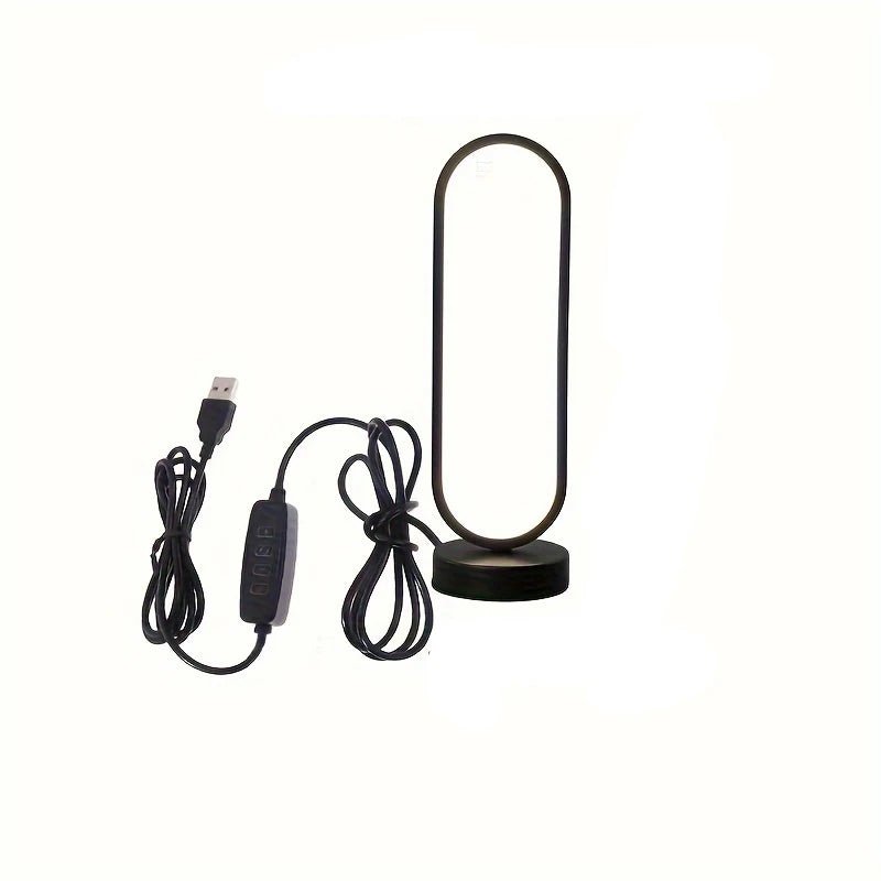 1PC Lamp bedroom Ring Lamp Living Room Three-color Dimming Bedside Lamp LED Night Light - Smoothy Home