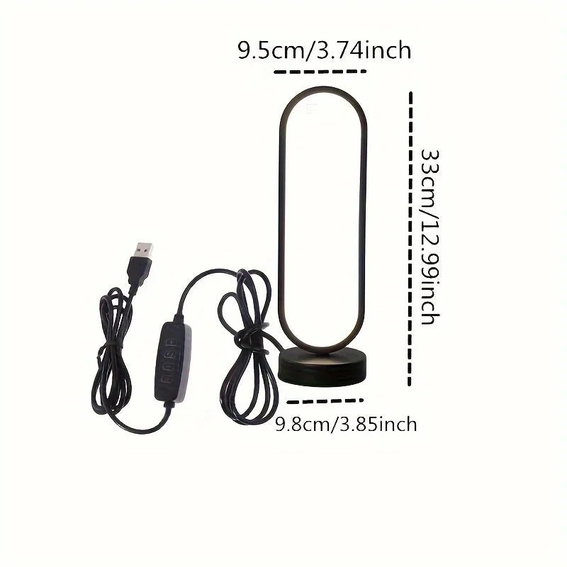 1PC Lamp bedroom Ring Lamp Living Room Three-color Dimming Bedside Lamp LED Night Light - Smoothy Home