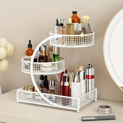 1PC Makeup Storage Rack Cosmetic Organizer Metal Organizing Box Multi-layer Skincare Lightweight No-Installation Home Storage - Smoothy Home