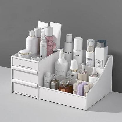 1pc Mens Fragrance Organizer, Perfume & Cologne Stand with Drawers, Modern Bathroom Dresser Top Storage, Counter Tidy - Smoothy Home