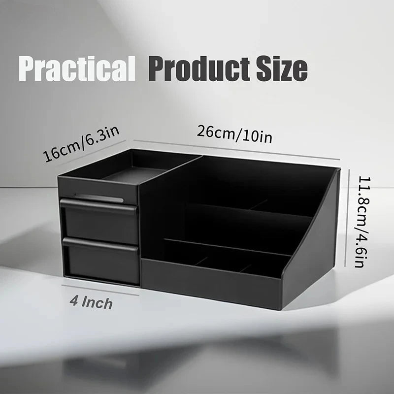 1pc Mens Fragrance Organizer, Perfume & Cologne Stand with Drawers, Modern Bathroom Dresser Top Storage, Counter Tidy - Smoothy Home