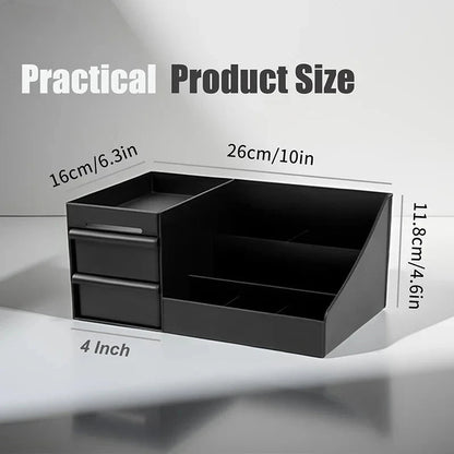 1pc Mens Fragrance Organizer, Perfume & Cologne Stand with Drawers, Modern Bathroom Dresser Top Storage, Counter Tidy - Smoothy Home
