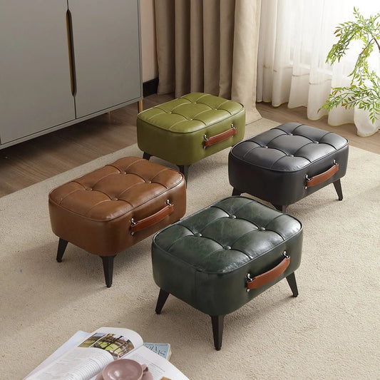 1pc Minimalist Short Stool, Super Soft & Space Saving Short Sofa, Household Shoe Bench With Soft Seating, For Living Room Entry - Smoothy Home