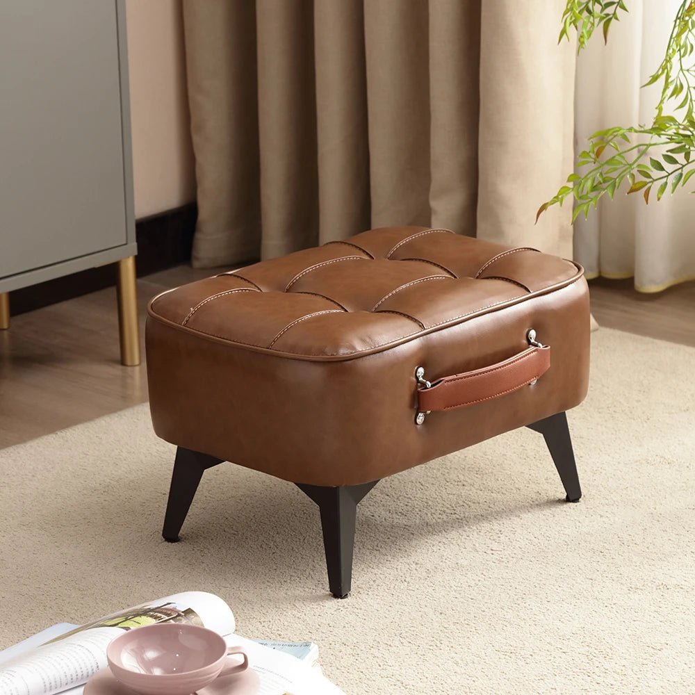 1pc Minimalist Short Stool, Super Soft & Space Saving Short Sofa, Household Shoe Bench With Soft Seating, For Living Room Entry - Smoothy Home