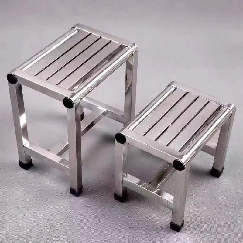 1Pc Multi-purpose Stainless Steel Stool - Durable Thick & Sturdy Stool, Ideal for Living Room, Bathroom, Kitchen and Corridors - Smoothy Home