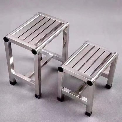 1Pc Multi-purpose Stainless Steel Stool - Durable Thick & Sturdy Stool, Ideal for Living Room, Bathroom, Kitchen and Corridors - Smoothy Home