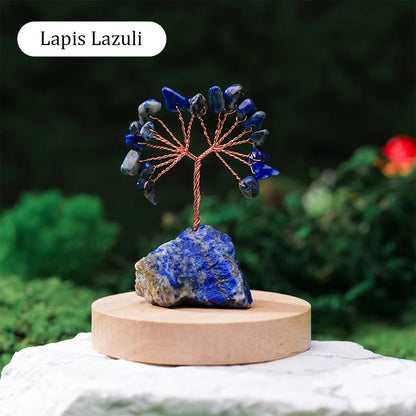 1PC Natural Gemstone Crystal Lucky Tree irregular Raw Stone Base Home Office Desk Living Room Crystal Decor - Smoothy Home