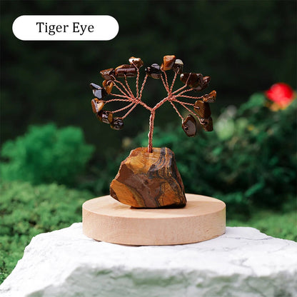 1PC Natural Gemstone Crystal Lucky Tree irregular Raw Stone Base Home Office Desk Living Room Crystal Decor - Smoothy Home