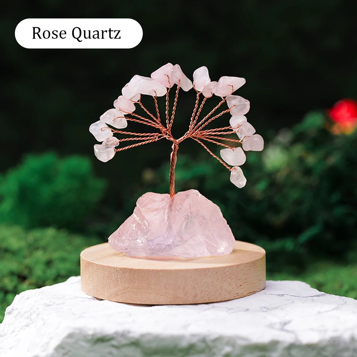 1PC Natural Gemstone Crystal Lucky Tree irregular Raw Stone Base Home Office Desk Living Room Crystal Decor - Smoothy Home