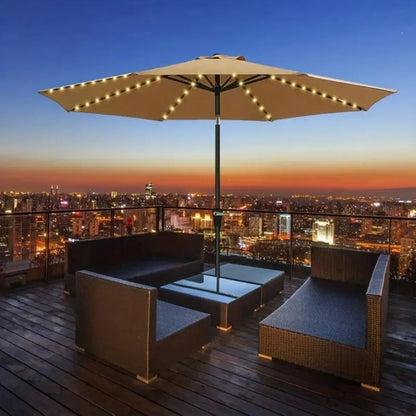 1PC Patio Umbrella Light with Remote 8 Adjustable Brightness Modes Outdoor Waterproof 104 LED Light Battery Operated For Beach - Smoothy Home