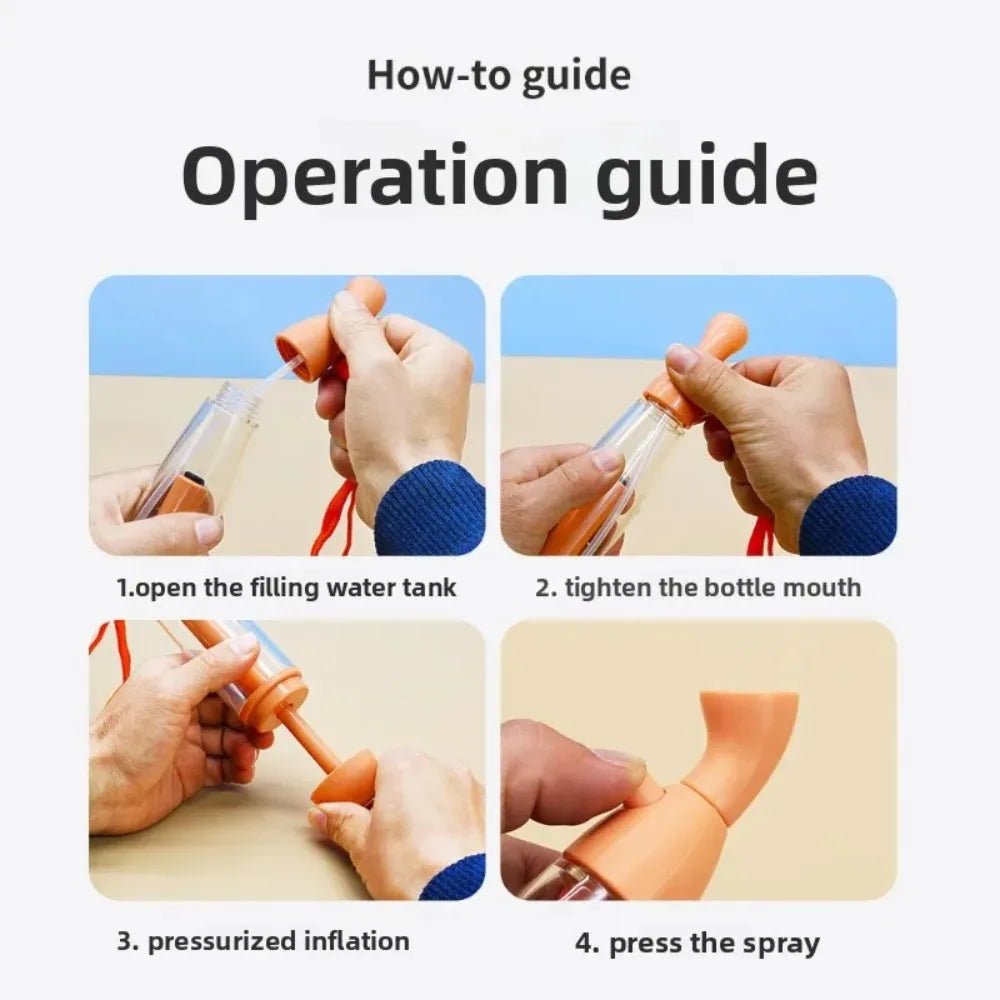 1PC Water Spray Bottle Summer Cooling Mister Set Refillable Personal Mist Pump for Outdoor Travel Home Use Bathroom Accessories - Smoothy Home